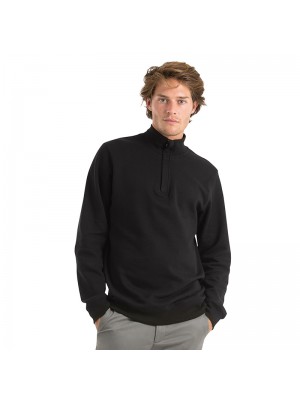 Plain sweatshirt ID.004 ¼ zip B&C 280 GSM